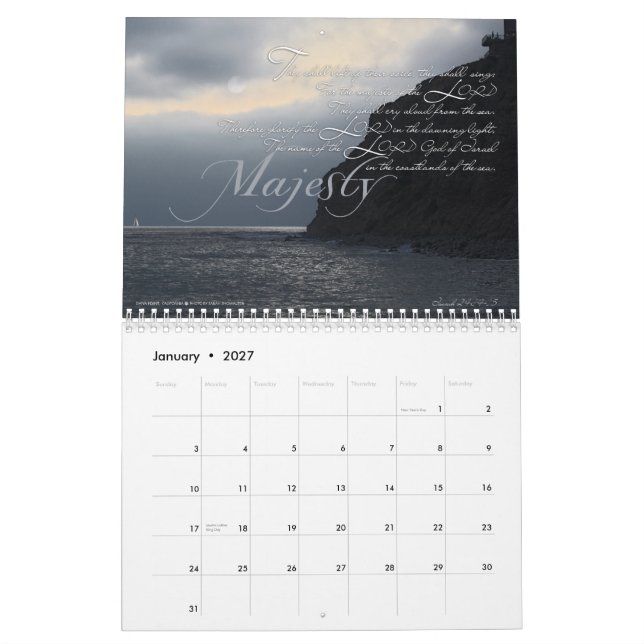 Calendario INSPIRADO 2012 (Jan 2027)