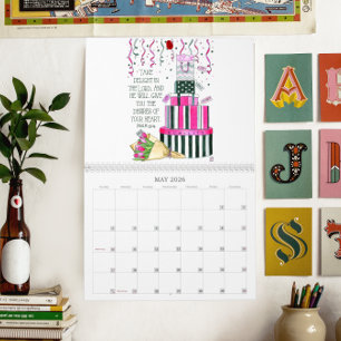 Calendario inspirador de caracteres
