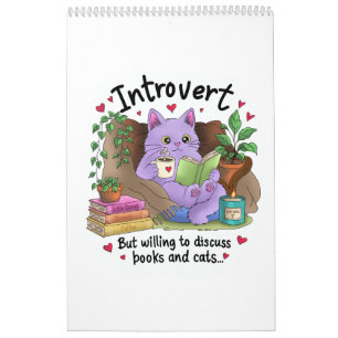 Calendario Introvertido pero dispuesto a hablar de libros y g