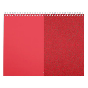 Calendario inversible de pared roja de tomate espe