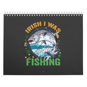 Calendario Irlandés estaba pescando gracioso pescador de St P