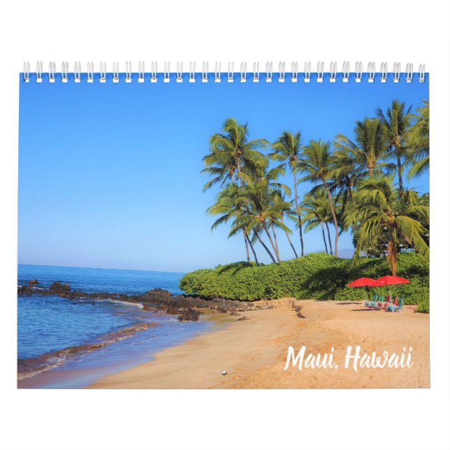 Calendario Isla Tropical Paradise Maui Hawaii (Tapa)