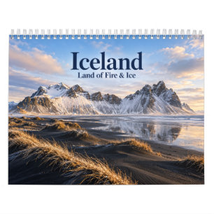 Calendario Islandia Tierra de Fuego y Hielo Paisajes Naturale