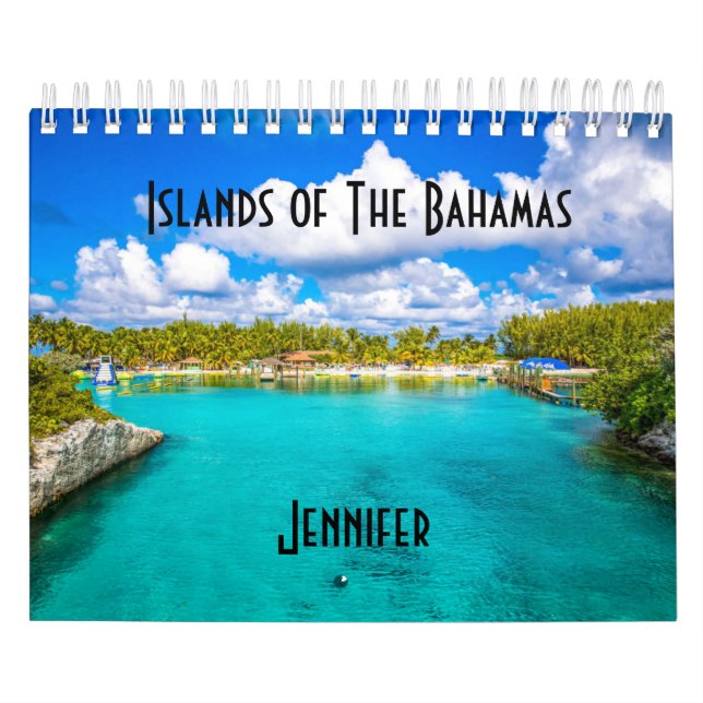 Calendario Islas personalizadas del Caribe de Bahamas (Tapa)