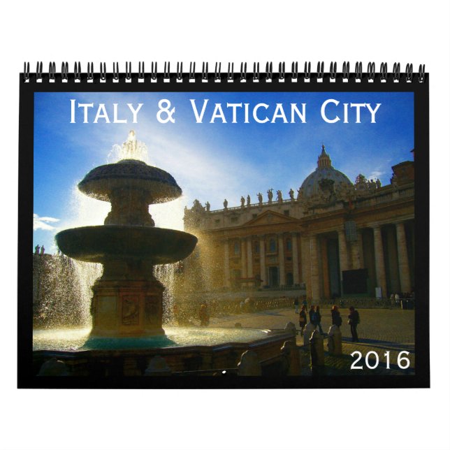 Calendario Italia y vatican 2016 (Tapa)