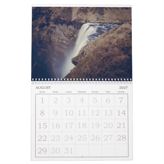 Calendario Jaarkalender IJsland (Aug 2027)