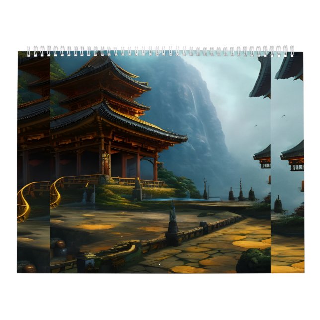Calendario japanese themed paintings (Tapa)