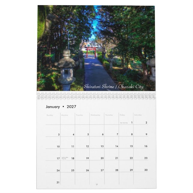 Calendario Japón en HDR (Jan 2027)