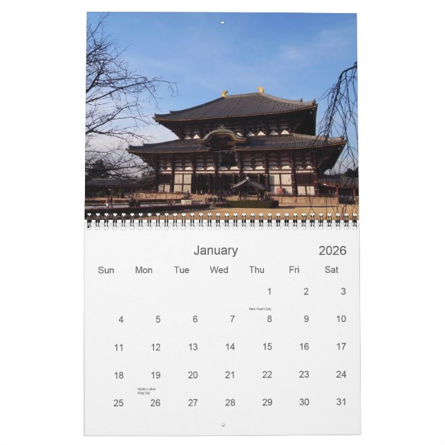 Calendario Japón en las imágenes 2012 (Jan 2026)
