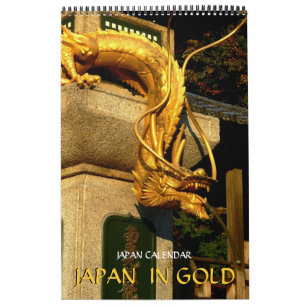 Calendario Japón en oro