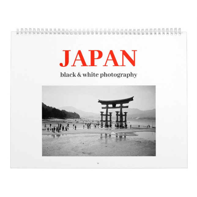 Calendario Japón: Fotografía en blanco y negro 2026 (Tapa)
