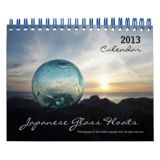 Calendario japonés de flotación de vidrio 2013