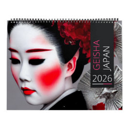 Calendario japonés de geisha