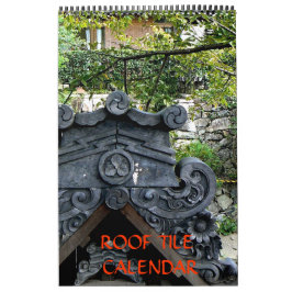 Calendario japonés de la teja de tejado