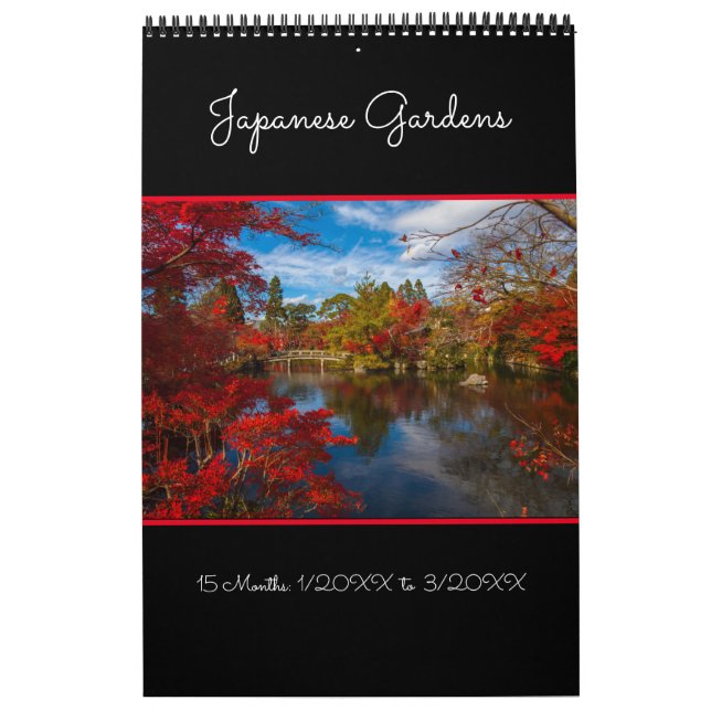 Calendario japonés de pared de jardines de 15 mese (Tapa)