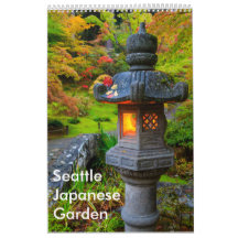 Calendario japonés grande del jardín de Seattle