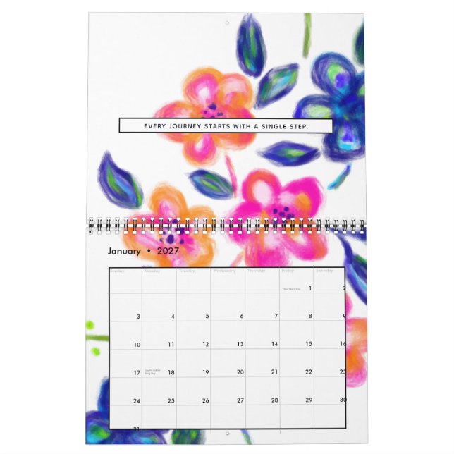 Calendario Jardín de flores (Jan 2027)