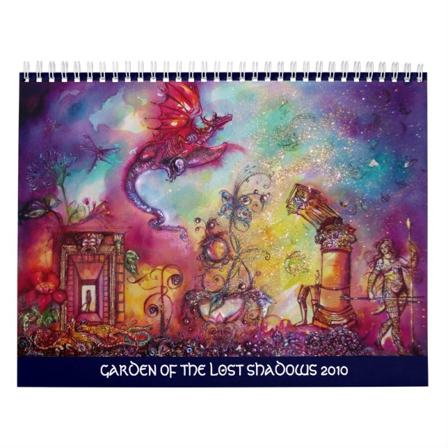 CALENDARIO JARDÍN DE LAS SOMBRAS PERDIDAS -DRAGÓN ROJO VOLADO (Tapa)