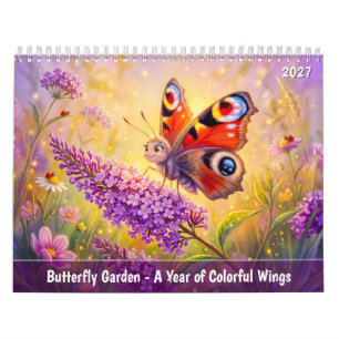 Calendario Jardín de Mariposas 2027 – Un Año de Alas Colorida
