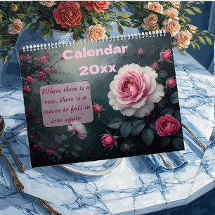 Calendario Jardín de Rosas Encantadas que Florecen Todo el Añ