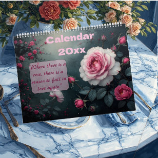 Calendario Jardín de Rosas Encantadas que Florecen Todo el Añ