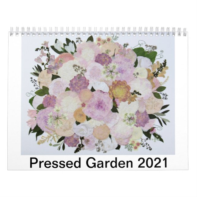 Calendario Jardín presionado 2021 (Tapa)