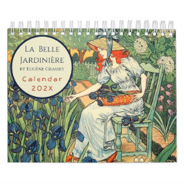 Calendario Jardín Vintage Art Nouveau Grasset Jardiniere