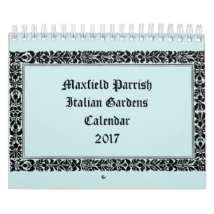 Calendario Jardines italianos de Maxfield Parrish