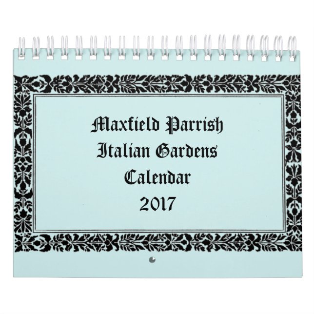 Calendario Jardines italianos de Maxfield Parrish (Tapa)