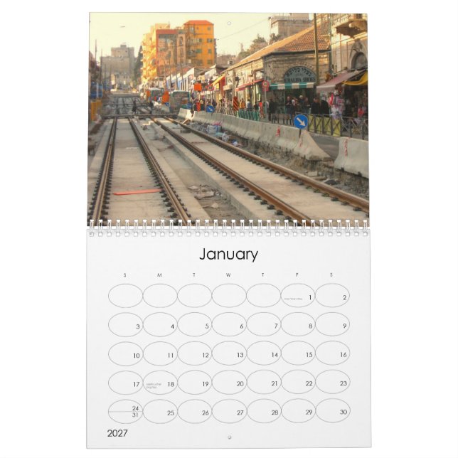 Calendario Jerusalén moderna (Jan 2027)