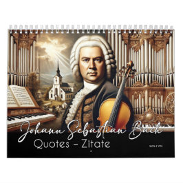 Calendario Johann Sebastian Bach cita y retratos
