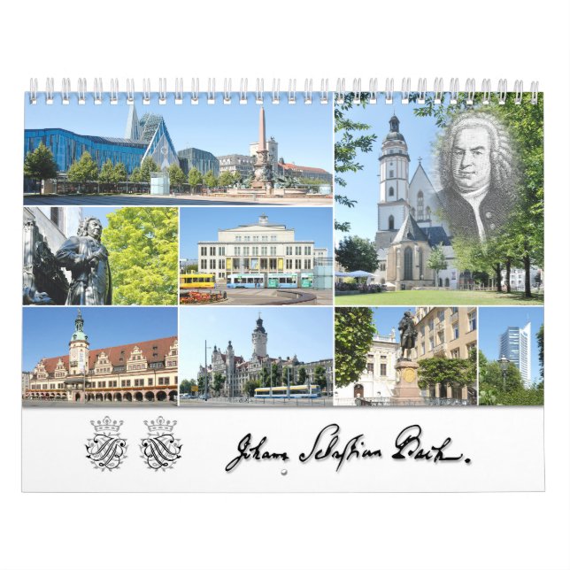 Calendario Johann Sebastian Bach Cities & Places (Tapa)