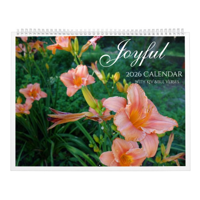Calendario Joyful 2026 Calendar with KJV Bible Verses (Tapa)