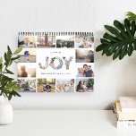 Calendario Joyful Type | Photo Calendar<br><div class="desc">Share a favorite memory on each page of this photo calendar. Cover features a thumbnail version of each photo with "a year of joy" in the center in festive letters formed from holiday botanicals. Personalize the cover with your name(s) or family name and the year.</div>