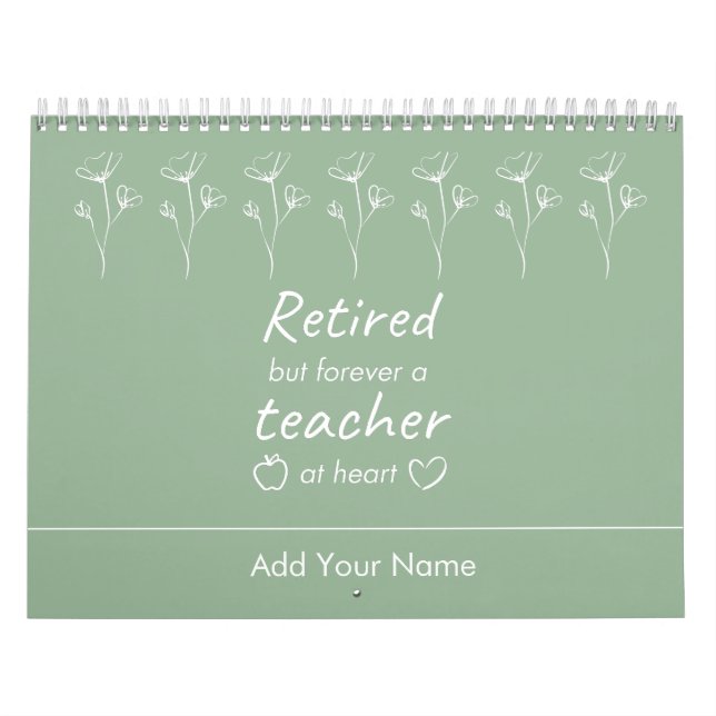 Calendario Jubilación personalizada de profesores regalo de n (Tapa)