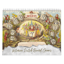 Calendario Juegos de mesa holandeses victorianos antiguos