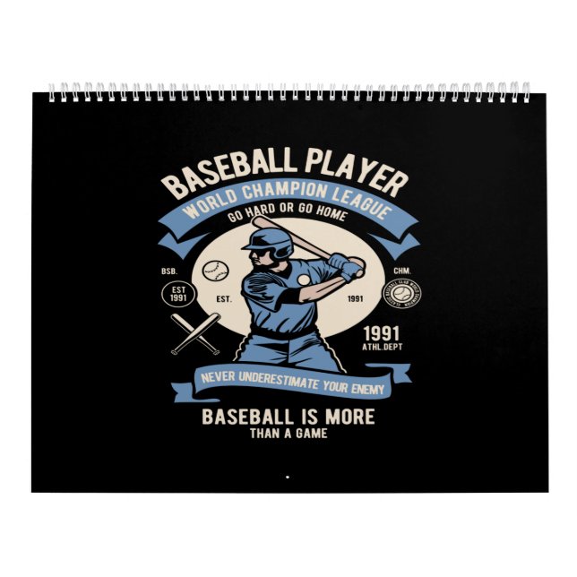 Calendario jugador de béisbol (Tapa)