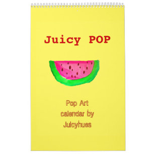 Calendario jugoso del arte pop del POP por