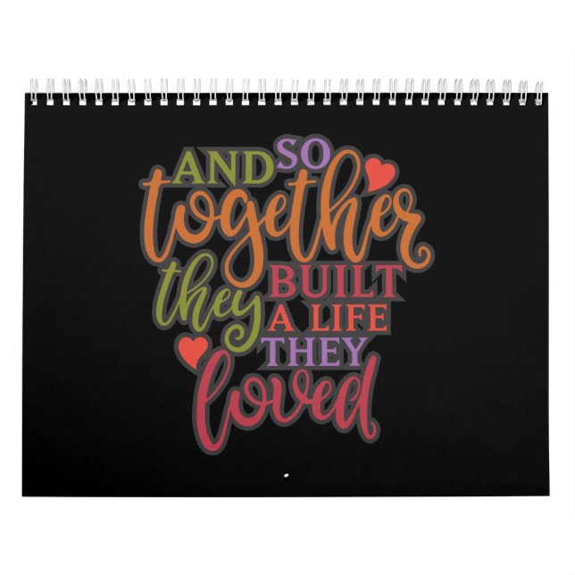 Calendario Juntos Construyeron Una Reunión Familiar De Vida (Tapa)