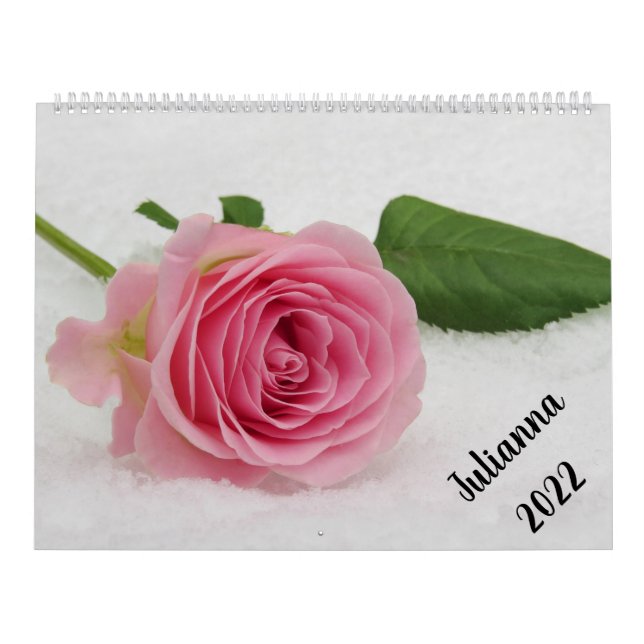 Calendario Just Flowers Personalized Name & Year Calendar (Tapa)