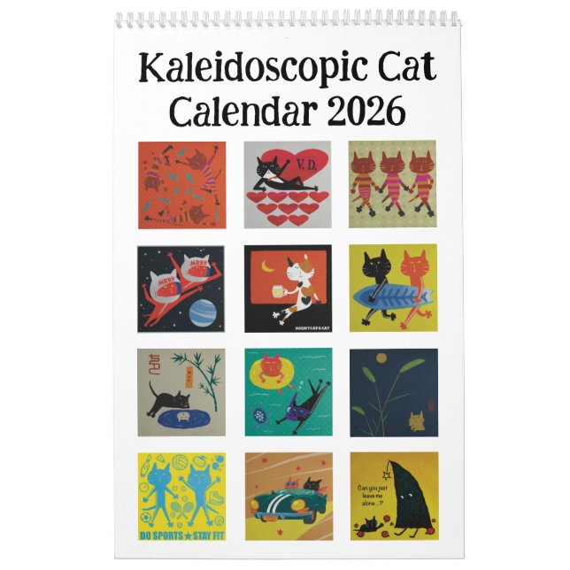 Calendario Kaleidoscopic Cat Calendar (Tapa)