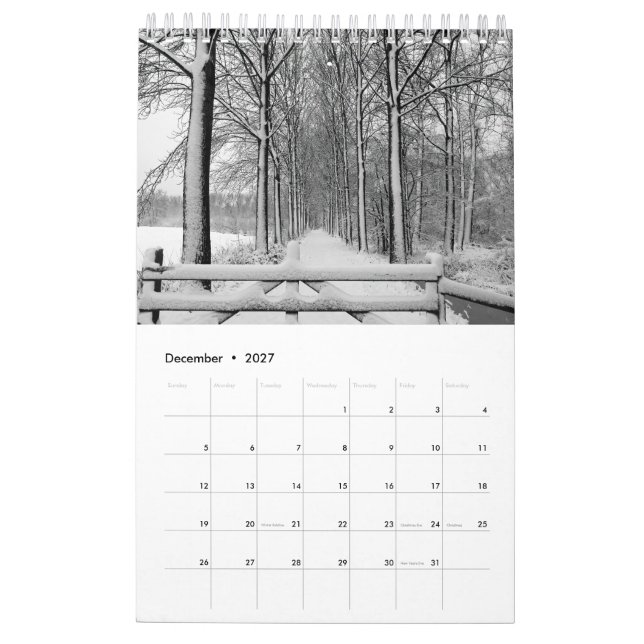 Calendario Kalender met afbeeldingen van de natuur (Dec 2027)