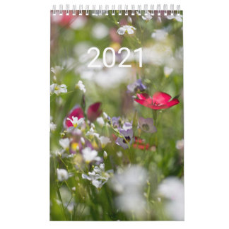 Calendario Kalender mit schönen Blumenmakros