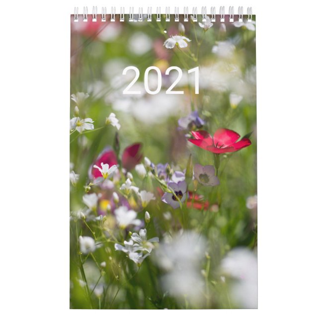 Calendario Kalender mit schönen Blumenmakros (Tapa)