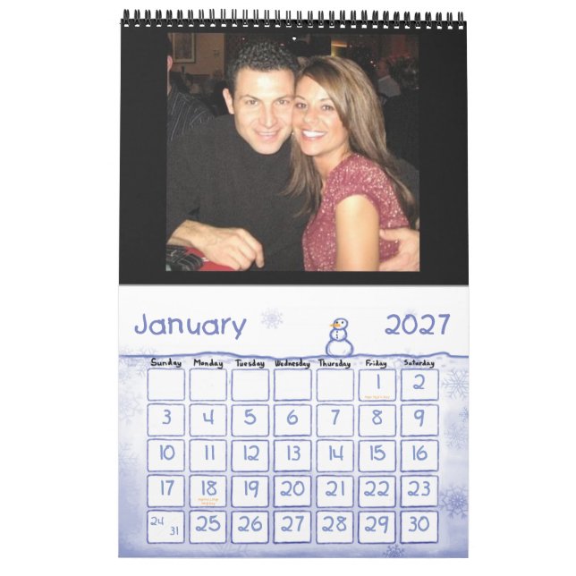 Calendario Karyn y sal nuestro primer año junto (Jan 2027)