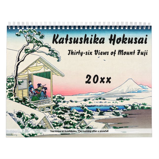 Calendario Katsushika Hokusai - 36 vistas del Monte Fuji (Tapa)