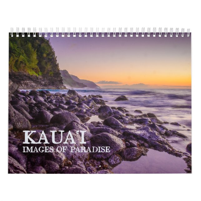 Calendario Kaua‘i, imágenes del paraíso, escena hawaiana (Tapa)