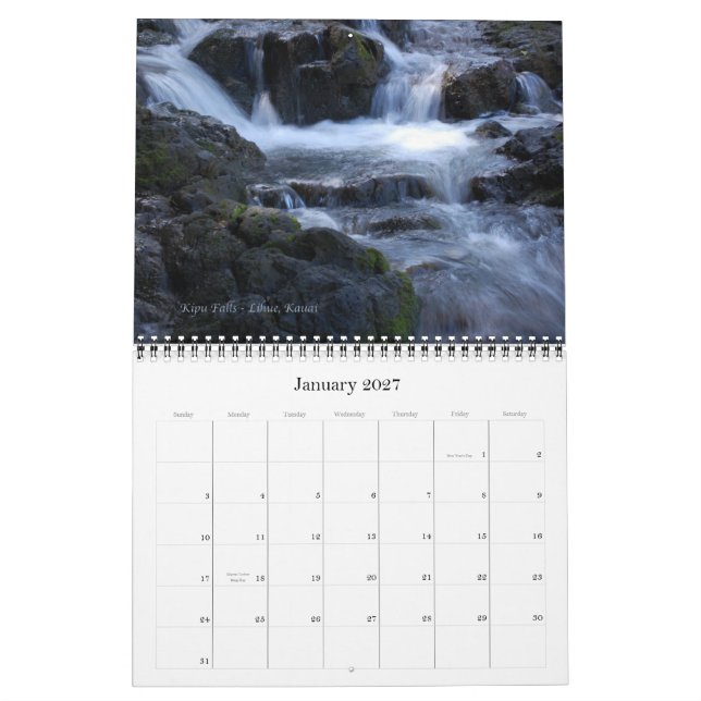 Calendario Kauai 2012 (Jan 2027)