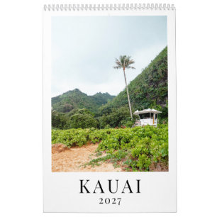 Calendario Kauai 2027 Hawaii Regalo Fotografía Pared Colgante