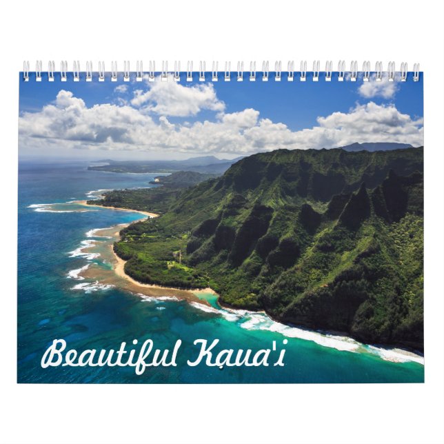 Calendario Kauai hermoso Hawaii (Tapa)